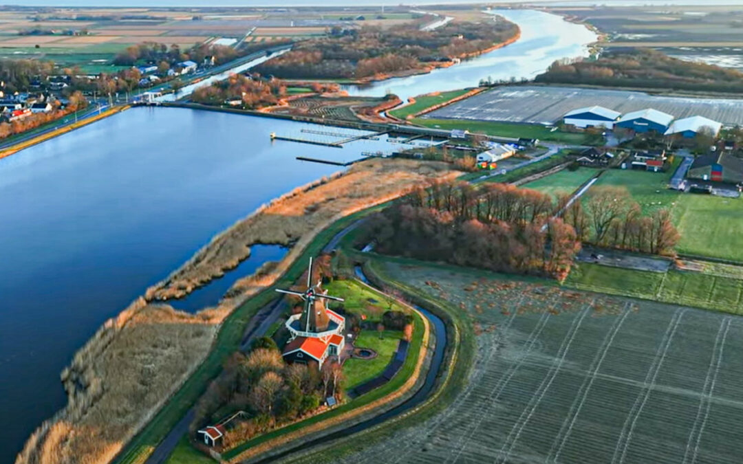 Dronevliegen bij Molen Leonide in Anna Pauwlona