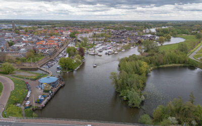 De haven van Leerdam bekijken met een drone
